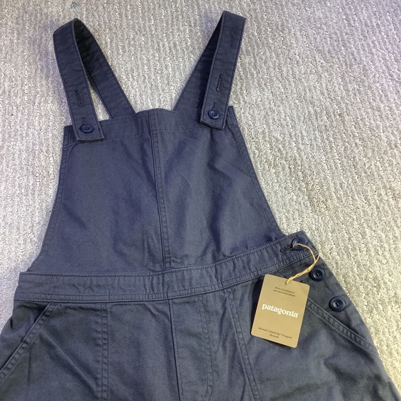 Patagonia Denim - Patagonia Womens Stand Up Cropped Overalls Smolder Blue Size 4 NWT